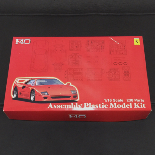 フジミ 1/16 フェラーリ Ferrari F40 未組立 プラモデル レッド ホビー おもちゃ 保存箱付き FUJIMIの画像1