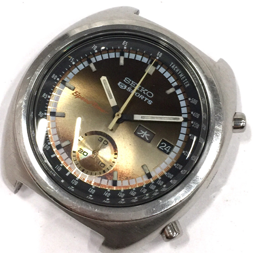 セイコー 5SPORTS 腕時計 フェイス 6139-7012 Speed-Timer デイデイト スモセコ 自動巻き メンズ 稼働 SEIKOの画像1