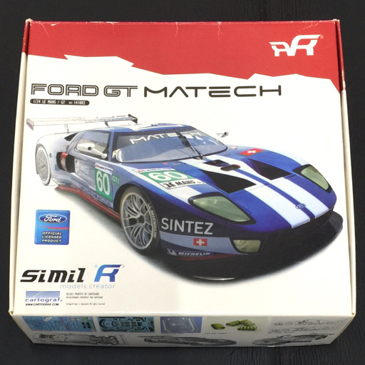 1円 cartograf simil R 1/24 フォードGT MATECH 2010年ル・マン仕様 REF.141002 プラモデル 未組立品 保存箱付きの画像1