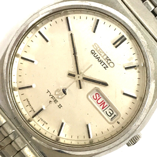 セイコー 腕時計 7546-7060 TYPE 2 ラウンド デイデイト クォーツ メンズ 他 6030-5270 計2点 SEIKO QR043-136の画像2