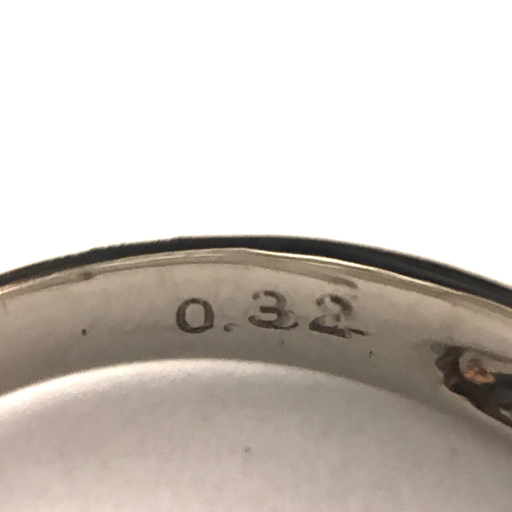Pt900 6.7g ダイヤ 0.32ct 13号 リング 指輪 アクセサリー 重量6.7g レディースの画像7
