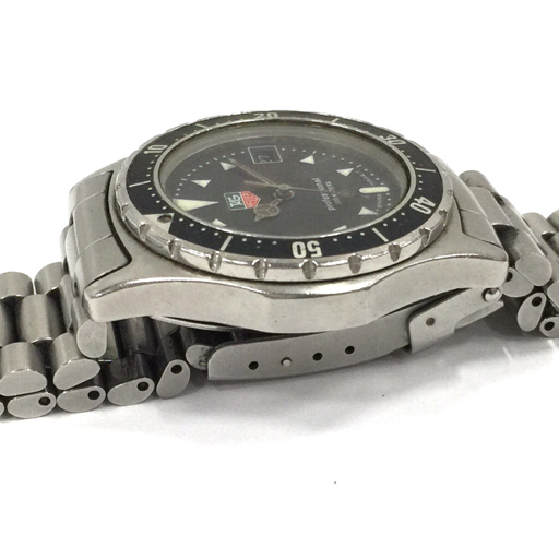  TAG Heuer Professional Date quartz wristwatch 973.013 black face not yet operation goods TAG Heuer QR043-164