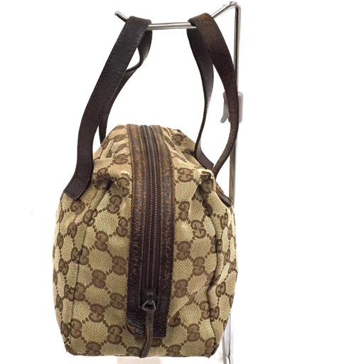 グッチ GGキャンバス ハンドバッグ124542/203437 ラウンドジップ レディース ブラウン ブランド小物 GUCCI QG043-155_画像3