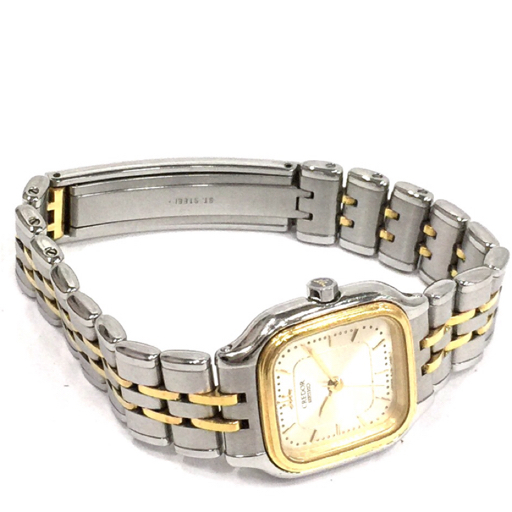 セイコー クレドール クォーツ 腕時計 SS + 18KT 4J81-5A00 純正ブレス 未稼働品 ファッション小物 QR043-132の画像6