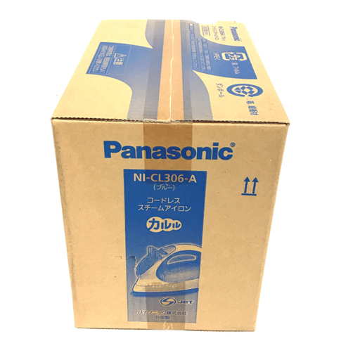 新品同様 未開封 Panasonic NI-CL306-A コードレススチームアイロン カルル ブルー_画像2