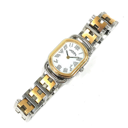 エルメス ラリー クォーツ 腕時計 RA1.220 レディース ホワイト文字盤 未稼働品 純正ブレス ファッション小物 HERMESの画像4