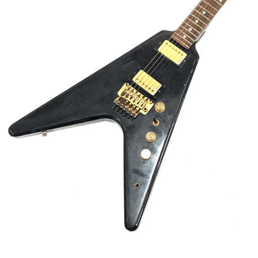 グレコ デバイス フライングVタイプ ロック式ブリッジ エレキギター ブラック 弦楽器 GRECOの画像2