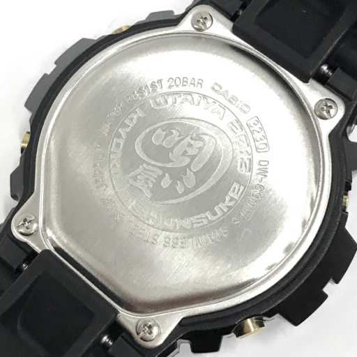 カシオ 腕時計 G-SHOCK DW-6900FS UTAIYA 清木場俊介 コラボ デジタル クォーツ メンズ 黒×GDカラー 未稼働 CASIO_画像3