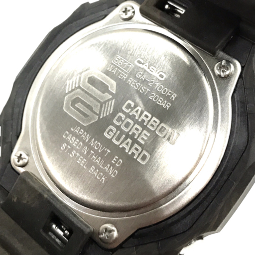 カシオ 腕時計 G-SHOCK GA-2100FR ラウンド デジアナ クォーツ メンズ 稼働 付属有 他 DW-0098 計2点 QR043-125の画像3