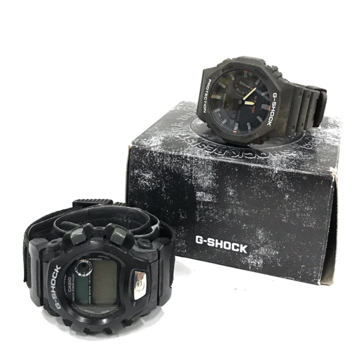 カシオ 腕時計 G-SHOCK GA-2100FR ラウンド デジアナ クォーツ メンズ 稼働 付属有 他 DW-0098 計2点 QR043-125の画像1