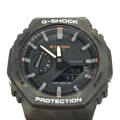 カシオ 腕時計 G-SHOCK GA-2100FR ラウンド デジアナ クォーツ メンズ 稼働 付属有 他 DW-0098 計2点 QR043-125の画像2