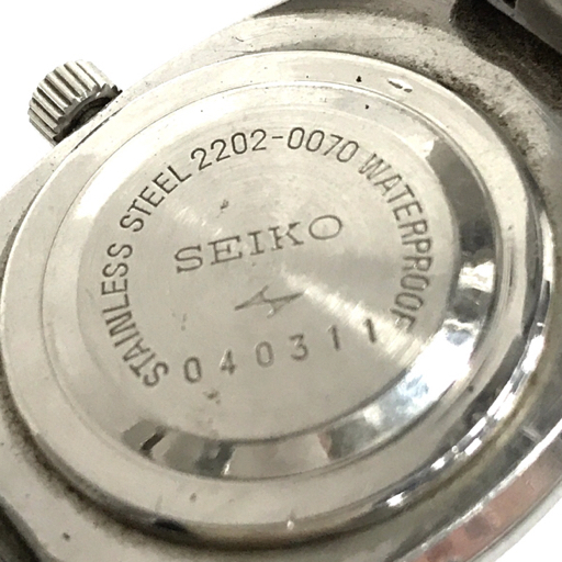 セイコー 腕時計 2202-0070 デイト 紺文字盤 21石 自動巻き レディース 他 7005-7030 含 計3点 セット QR043-137の画像6