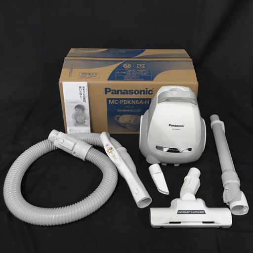 Panasonic MC-PBKN6A-H 電気掃除機 紙パック式 グレー 動作確認済_画像1