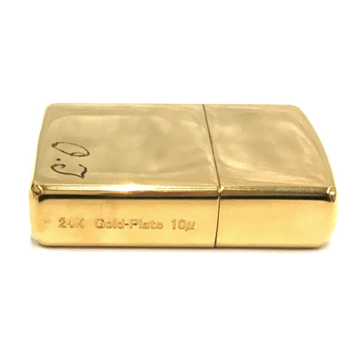 ジッポー 24K Gold-Plate 10μ 金メッキ 10ミクロン オイルライター 喫煙具 着火× 保存箱付き ZIPPO QG043-30の画像5