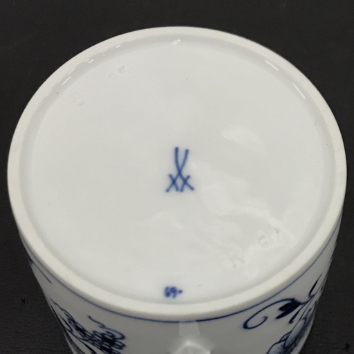 マイセン ブルーオニオン カップ ＆ ソーサー ホワイト×ブルー 食器 2客 セット Meissenの画像4