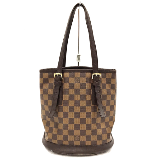 ルイヴィトン ダミエ・エベヌ バケット ショルダーバッグ レディース フランス製 LOUIS VUITTON QR043-309の画像2