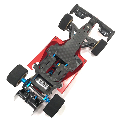 タミヤ 1/10 電動RC 2WDレーシングカー TRF103シャーシキット フェラーリ ボディ付属 現状品_画像6