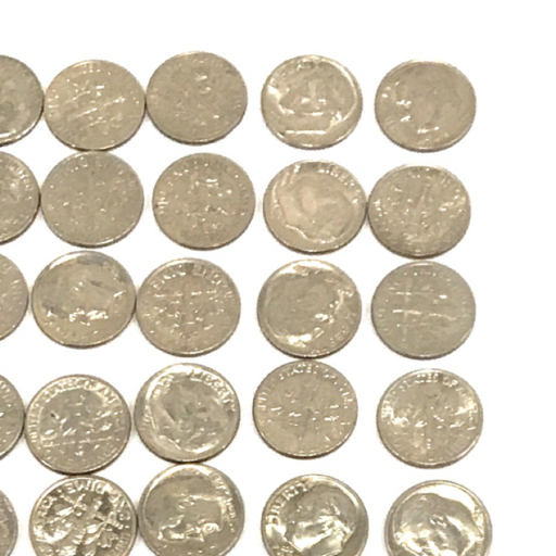アメリカ リバティコイン 1ダイム 1DIME 総重量約115.2g 外国銭 古銭 計50点 セット 現状品 QG043-17の画像3