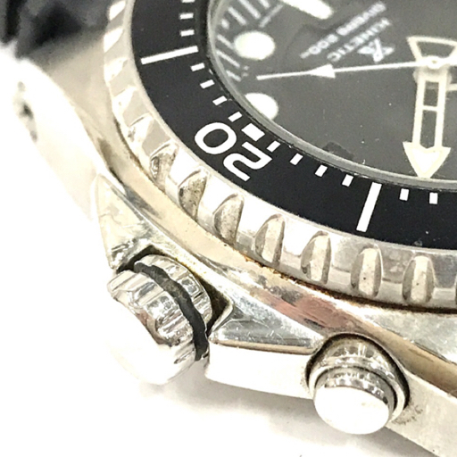 セイコー キネティック ダイバーズ デイト 腕時計 メンズ ブラック文字盤 5M62-0BL0 未稼働品 SEIKO QR044-9の画像3