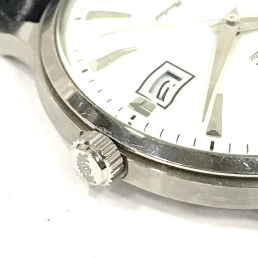 オリエント デイト オートマチック 腕時計 ラウンドフェイス 稼働品 社外ベルト 純正尾錠 QR044-26の画像3