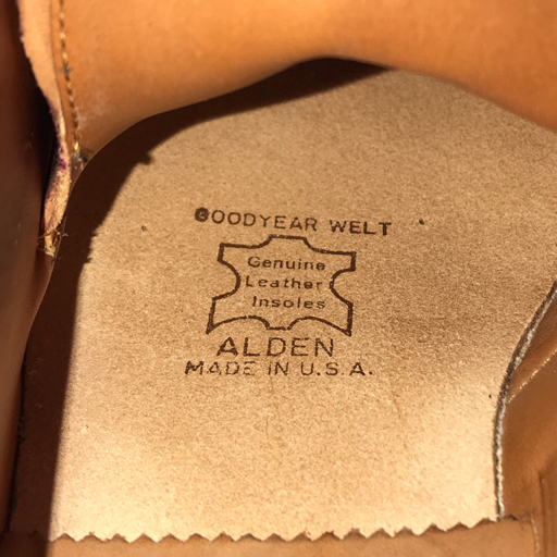 1円 オールデン サイズ 71/2 1339 レザー チャッカブーツ レースアップシューズ 靴 メンズ ブラウン系 茶系 Alden