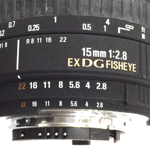 1円 SIGMA 15mm F2.8 EX DG DIAGONAL FISHEYE/SIGMA 105mm F2.8 EX DG MACRO カメラレンズ まとめ セット C020907-1の画像5