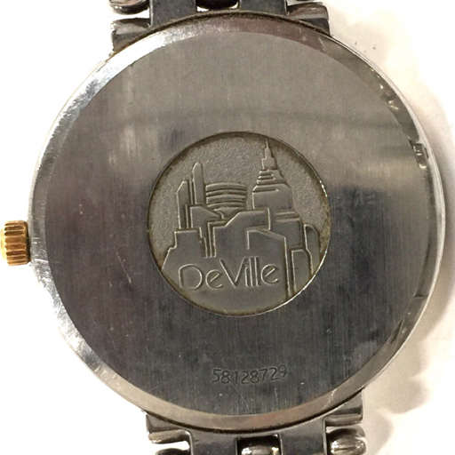 オメガ デビル クォーツ 腕時計 メンズ ホワイト文字盤 未稼働品 ラウンドフェイス 純正ブレス ブランド小物 OMEGAの画像4