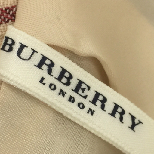 バーバリー サイズ 40 ノバチェック スカート バックハーフジップ レディース ベージュ×赤×黒系 BURBERRYの画像6