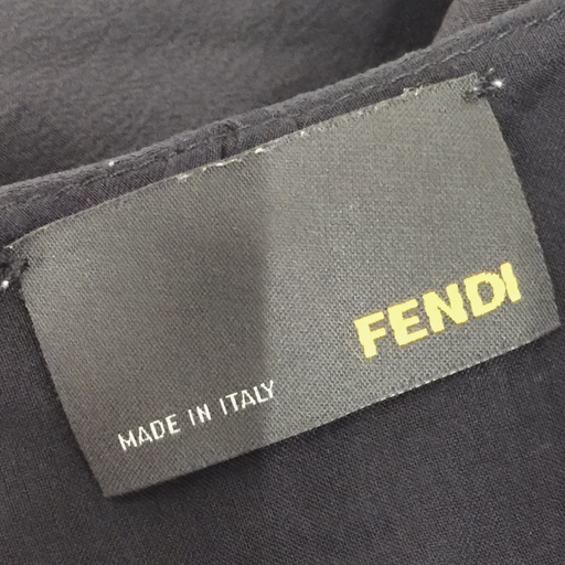 フェンディ サイズ 40 半袖 シースルー ワンピース トップス イタリア製 レディース ブラック系 黒系 FENDIの画像6