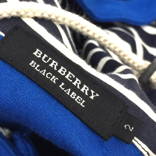 バーバリー ブラックレーベル サイズ2 ジップアップパーカー アウター ブルー メンズ BURBERRY BLACK LABELの画像6