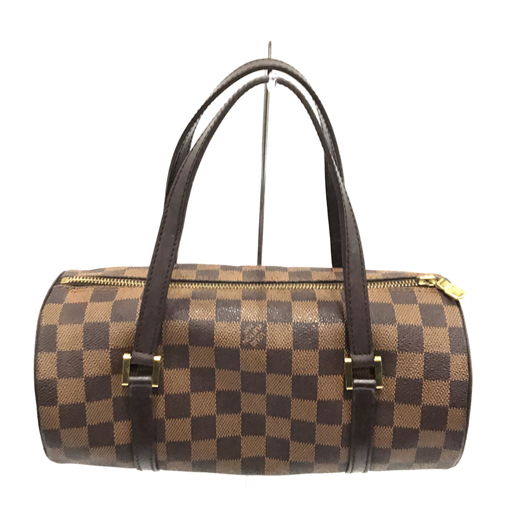 ルイヴィトン N51304 ダミエ パピヨン ハンドバッグ ファスナー開閉 レディース ブラウン系 LOUIS VUITTON QG044-55の画像3