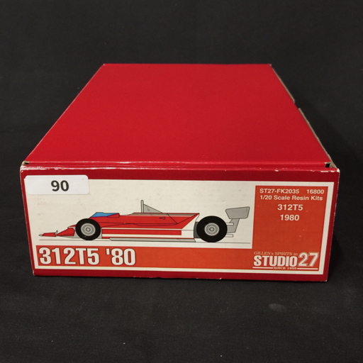 1円 未組立 STUDIO27 オリジナルキットシリーズ35 1/20 312T5 1980 F-1 モデルカー 説明書 外箱付き 模型の画像2