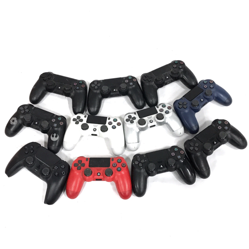 1円 SONY CUH-ZCT2J PS4 DUAL SHOCK4 ワイヤレスコントローラー レッド ブラック ホワイト まとめセット C052219-1の画像1