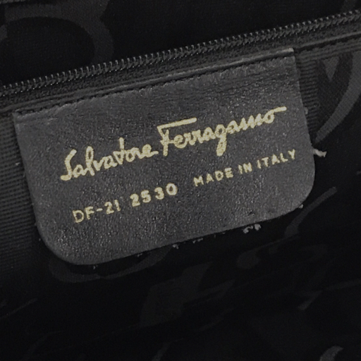 サルヴァトーレフェラガモ レザー ショルダー トートバッグ レディース 黒 ブラック Salvatore Ferragamoの画像8