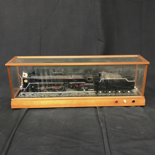 鉄道模型 C571 SL 昭和天皇 お召列車 蒸気機関車 台座全長76.5cm 大型 ガラスケース付き QR043-334の画像1