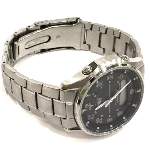 カシオ リニエージ タフソーラー アナデジ 腕時計 LCW-M100 メンズ 未稼働品 純正ブレス ファッション小物 QR044-69の画像6