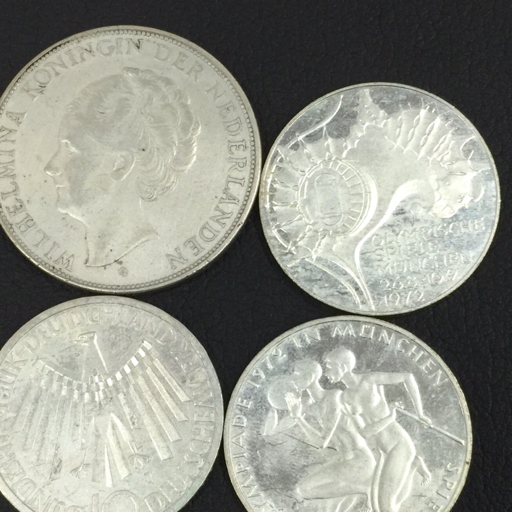 アメリカ リバティコイン 1ドル 他 ミュンヘンオリンピック ドイツ 10マルク 等 銀貨 総重量約151.4g 計8点 QG044-28の画像3