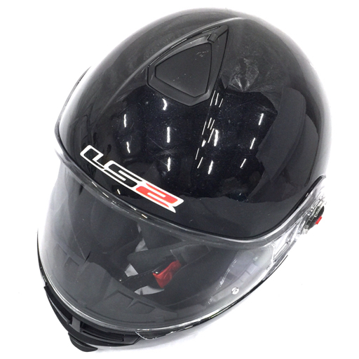 アールエス2 サイズL フルフェイス ヘルメット ブラック バイク用品 ls2 保存袋付の画像5