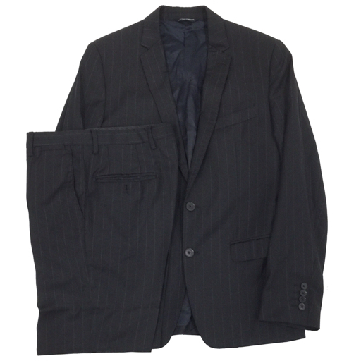 ドルチェ＆ガッバーナ サイズ46 ジャケット パンツ セットアップ ストライプ ブラック メンズ 計2点 セットの画像1
