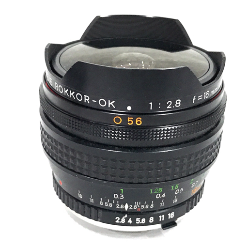 MINOLTA MC FISH-EYE ROKKOR-OK 1:2.8 f=16mm 一眼 マニュアルフォーカス カメラ 魚眼レンズ 光学機器の画像2