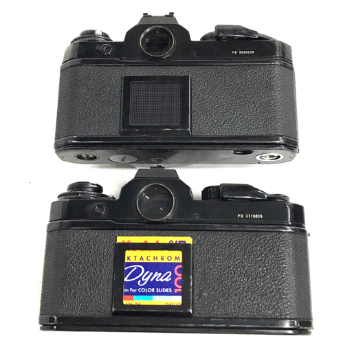 1円 Nikon FE 一眼レフフィルムカメラ ボディ 2台セット マニュアルフォーカスの画像2