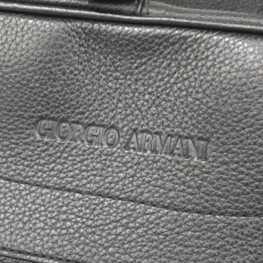 joru geo * Armani leather carry bag Carry case suitcase black bag Giorgio Armani