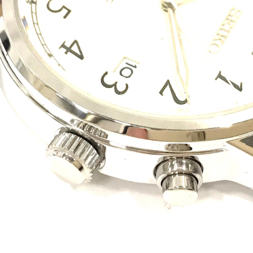 セイコー キネティック デイト 腕時計 メンズ 裏スケルトン 純正ベルト 5M82-0BD0 ファッション小物 SEIKO_画像3