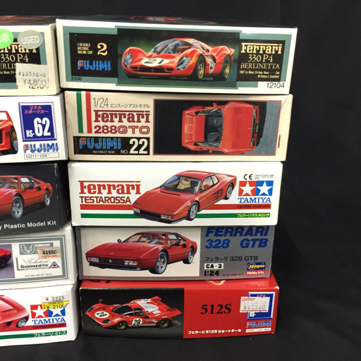 タミヤ 1/24 フェラーリ テスタロッサ ハセガワ 328 GTB フジミ 512S ショートテール 等 プラモデル 未組立 まとめの画像9