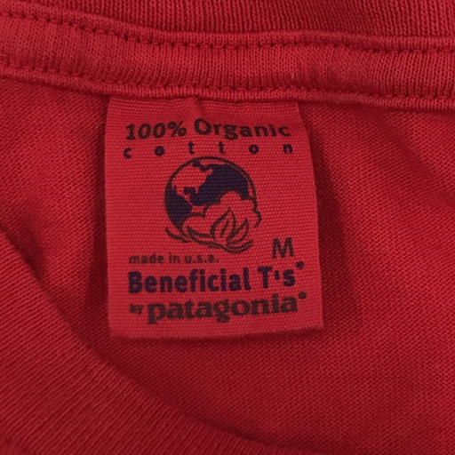 パタゴニア サイズM 長袖 プリントTシャツ ポケット メンズ レッド コットン カットソー トップス Patagoniaの画像4