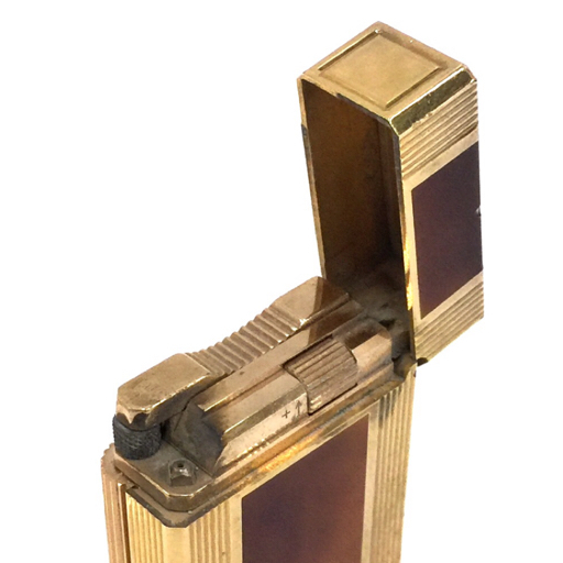 デュポン 都彭 ローラー式 ガスライター 喫煙具 喫煙グッズ ブラウン × ゴールドカラー DuPontの画像4