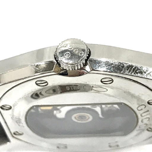 グッチ デイト 自動巻 オートマチック 腕時計 メンズ シルバーカラー文字盤 純正ベルト 稼働品 ブランド小物 GUCCIの画像3
