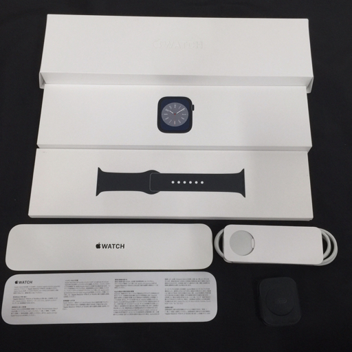 1円 Apple Watch Series8 45mm GPS+Cellularモデル MNK43J/A A2775 ミッドナイト スマートウォッチ 本体の画像6