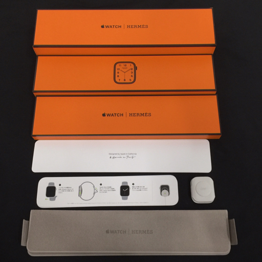 1円 Apple Watch Hermes Series7 41mm GPS+Cellularモデル MKLY3J/A A2476 シルバー スマートウォッチ 本体の画像9