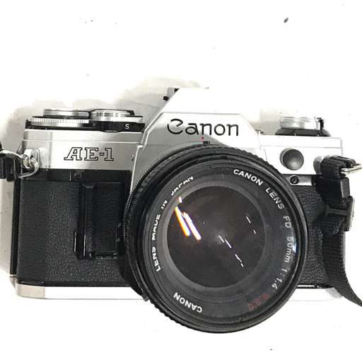 Canon AE-1 FD 50mm 1:1.4 S.S.C. 含む 一眼レフフィルムカメラ レンズ 通電確認済み マニュアルフォーカス_画像2